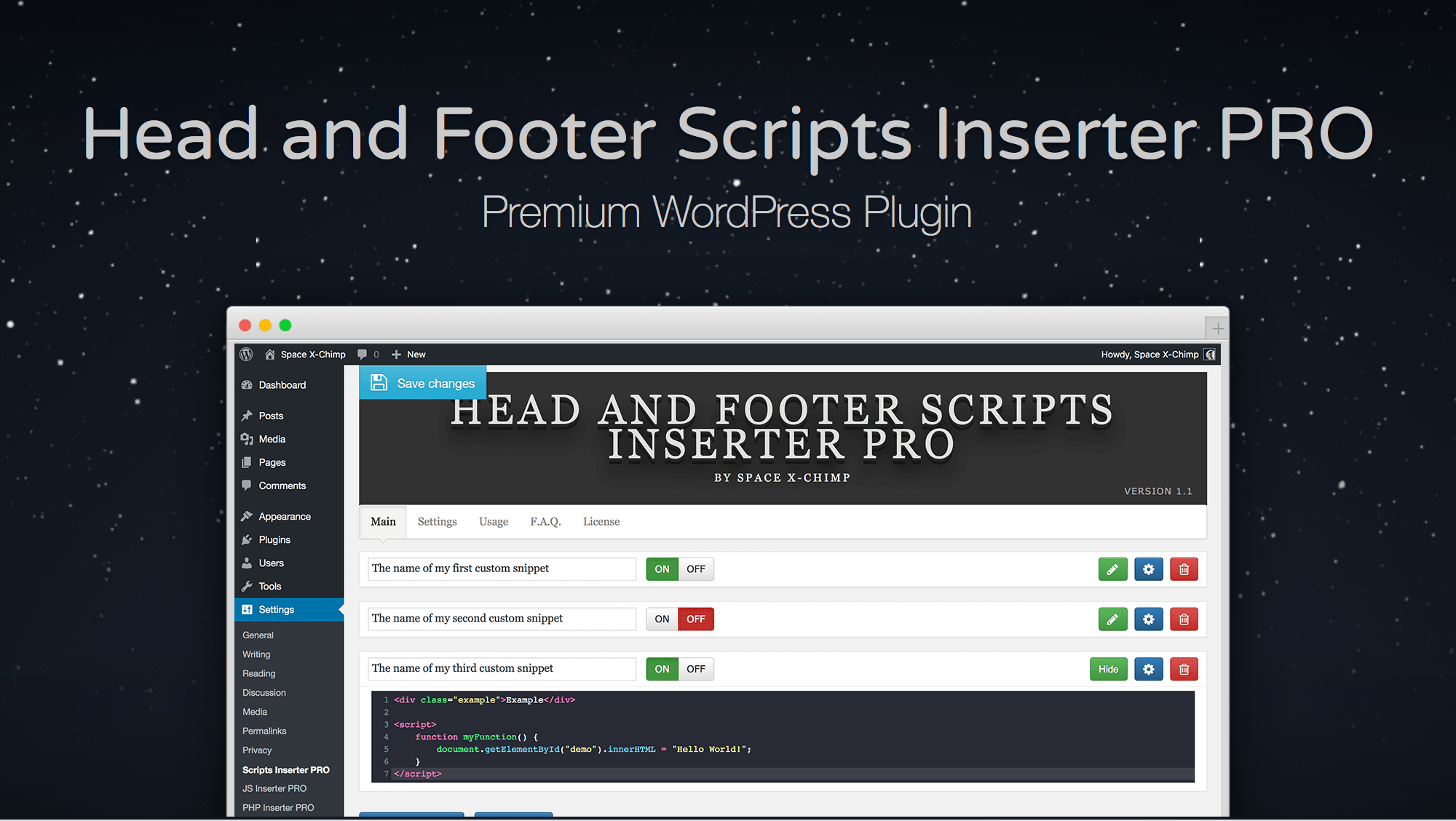 Custom scripts plugin